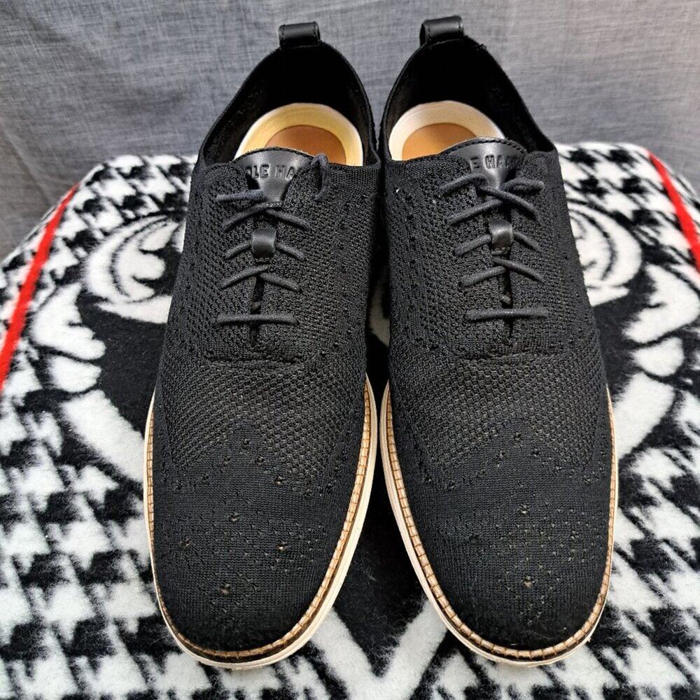 Cole Haan Shoes Mens Size 11 M ØriginalGrand Wingtip Oxford Black - Picture 3 of 11